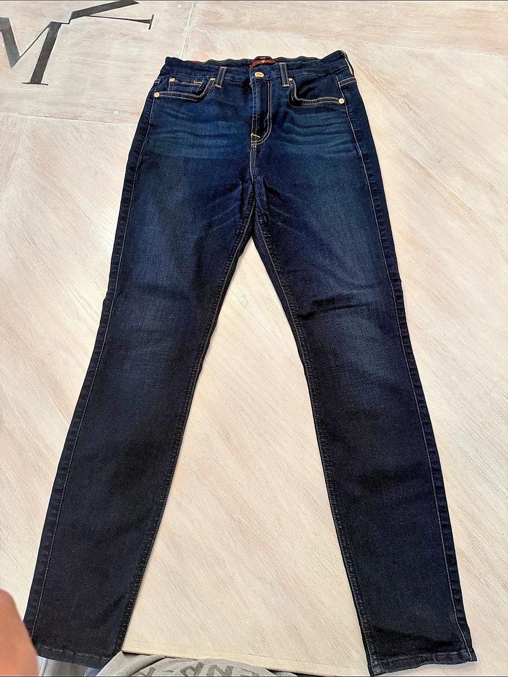 7 For All Mankind The Skinny Jeans Waist 27 Blue